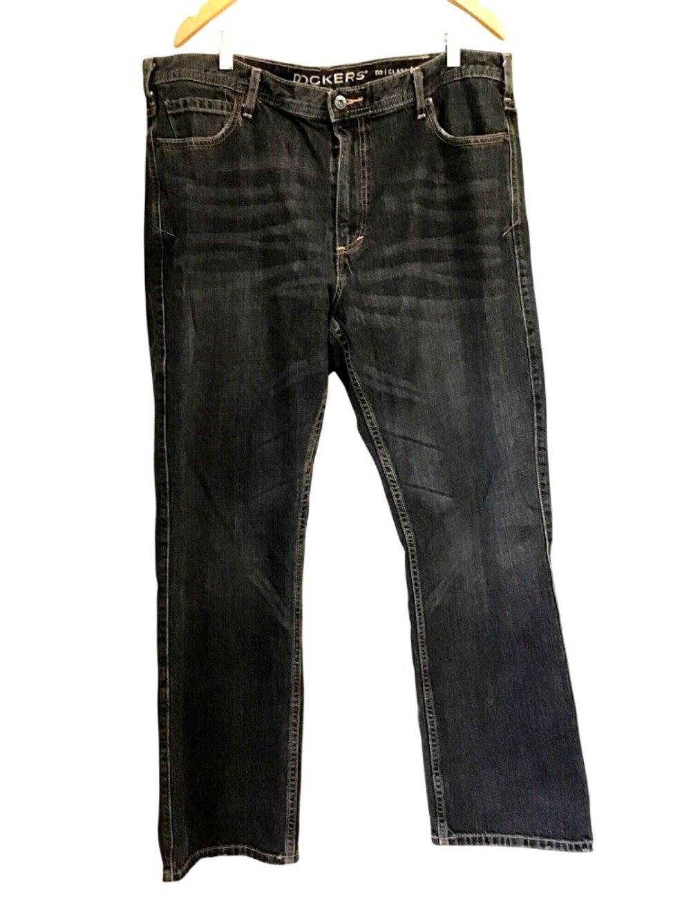 DOCKERS - GREY/BLACK STRAIGHT LEG MEN'S JEANS SIZE 40X32